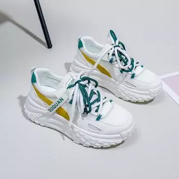 Сетчатые низкие туфли для папы женские весенние новые дышащие студенческие спортивные увеличивающие рост досуг 35