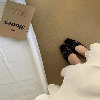 Сетчатые полые плоские тапочки-сумки знаменитости на голову женские 2025 весна и лето верхняя одежда сексуальные дышащие с юбкой прилив 35 чёрный