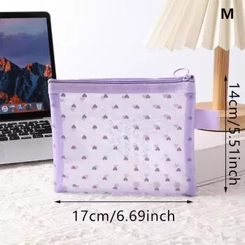 Сетчатые прозрачные косметички маленькие большие сумка для макияжа портативный дорожный органайзер для туалетных принадлежностей чехол косметичка для хранения помады органайзер для макияжа