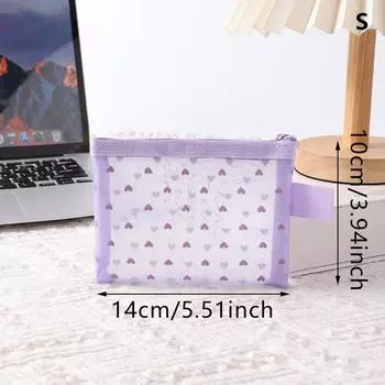 Сетчатые прозрачные косметички маленькие большие сумка для макияжа портативный дорожный органайзер для туалетных принадлежностей чехол косметичка для хранения помады органайзер для макияжа