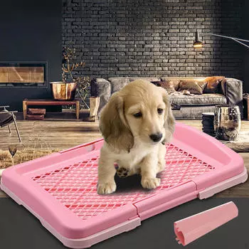 Сетчатые сетки для писсуара с защитой от брызг для туалета для собак сохраняют чистоту, съемный лоток для горшка, тренажер светло-розовый