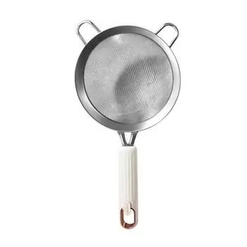 Сетчатые сита из нержавеющей стали Многофункциональное мелкоячеистое сито с ручкой для муки, выпекания L 320x180x70mm