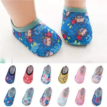 Сетчатые тонкие нескользящие носки для новорожденных девочек и мальчиков с героями мультфильмов, тапочки, ботинки L горячий розовый