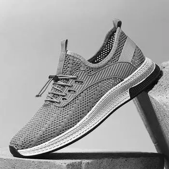 Сетчатые туфли мужские дышащие повседневные туфли с одной педалью летние легкие модные туфли с мягкой подошвой универсальные сетчатые туфли мужские сетчатые туфли 38 хаки