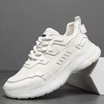 Сетчатые туфли мужские весна 2025 новые дышащие повседневные туфли мужские кроссовки на платформе нескользящие кроссовки для бега прилив 38