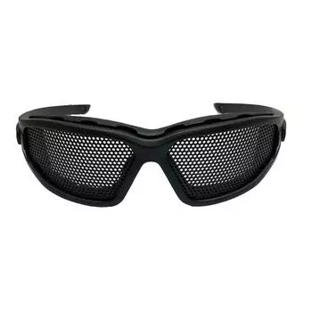 Сетчатые защитные очки, ударопрочные стальные сетчатые защитные очки для садоводства, стрижки травы, валки деревьев и обрезки чёрный