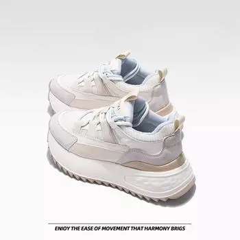 Сетчатые женские туфли, увеличивающие рост, спортивные туфли Old Dad Shoes, взрывные туфли Gump с толстой подошвой 34 синий