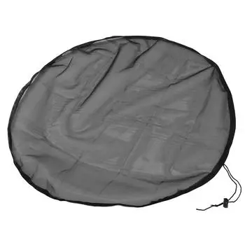 Сетчатый чехол для дождевой бочки со шнурком, фильтр для листьев, ведра для сбора воды, защита бака, для улицы Dia 80cm