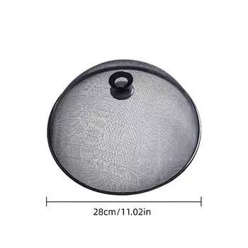 Сетчатый чехол для еды Защитная крышка для блюда круглой формы Бытовой держатель для демонстрации овощей и фруктов для защиты от насекомых для улицы чёрный