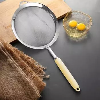 Сетчатый фильтр из нержавеющей стали 304 Эргономичная ручка Фильтр тонкой сетки Ложка Проволочная мука XS зелёный