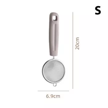 Сетчатый фильтр из нержавеющей стали с ручкой из полипропилена, тонкая фильтрация соков, остатков и муки, идеально подходит для домашней выпечки S