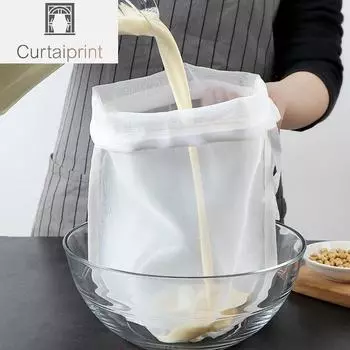 Сетчатый фильтр-мешок 100/200/300 меш, мешки для молока с орехами, многоразовые сетчатые пакеты для пищевых продуктов, сетчатый фильтр для миндального молока, фильтр для фильтрации молочного масла 100 Mesh