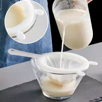 Сетчатый фильтр с отверстием для подвешивания, высокоплотная изолированная ручка, бинауральный дизайн, фильтр для остатков соевого молока, дуршлаг для кухни C