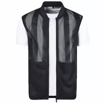 Сетчатый фотограф для работы на открытом воздухе Жара 8959 [Manatsulife] Жилет, Жилет, Дышащий, Быстросохнущий, Жилет, Рыбалка, Фотография, Жилет, Одежда, Прохладный, чёрный