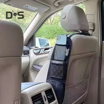 Сетчатый карманный органайзер на задней стороне автомобильного сиденья, большая вместительная износостойкая дышащая сетчатая сумка с шифрованием, органайзер для автомобильного сиденья чёрный