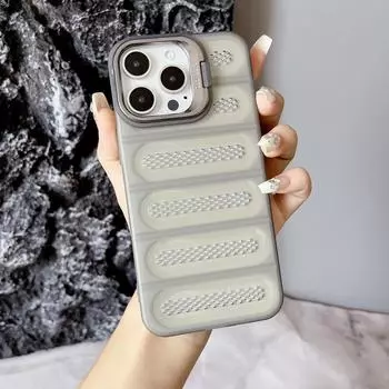 Сетчатый кронштейн для рассеивания тепла, мягкий чехол для мобильного телефона из ТПУ для iPhone 15 14 13 12 11 Pro Max iPhone 11 белый