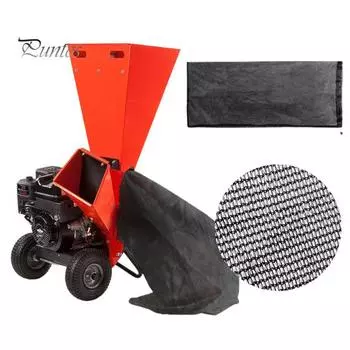 Сетчатый мешок для измельчителя древесины, сменный мешок для измельчителя листьев, универсальный мешок для сбора мусора с шнурком для садов, газонов, парков чёрный