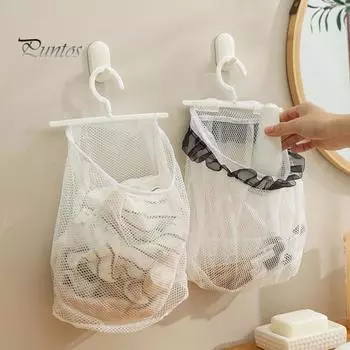 Сетчатый мешок для одежды большой емкости, настенный, полиэстер, грязная одежда, корзина для игрушек, сетчатый мешок для хранения нижнего белья, товары для дома