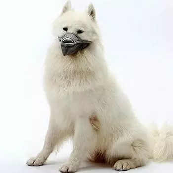 Сетчатый намордник для собак Pastel Pet среднего и крупного размера M, серый, 1 шт.