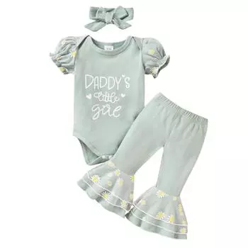 Сетчатый пышный комбинезон с короткими рукавами для маленьких девочек, расклешенный брючный костюм Daisy XL