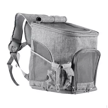 Сетчатый рюкзак для домашних животных, сумка для переноски, дышащая, мягкая, для путешествий и походов розовый