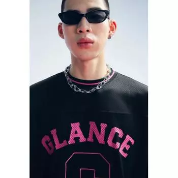 Сетчатый топ оверсайз с длинными рукавами HM Pink Glance