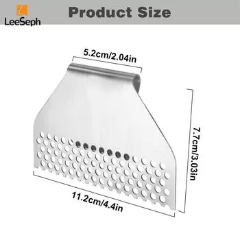 Сетчатый жироуловитель Leeseph Food Mesh Block для сковороды Blackstone с плоским верхом, жироуловитель для гриля из нержавеющей стали, аксессуары для гриля серебряный