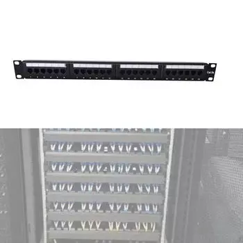 Сетевая кабельная коммутационная панель Cat6, стойка для хранения, органайзер для шнура, многоцелевое использование Style A_48 Ports