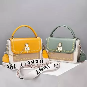 Сетевая популярная женская сумка весна-лето новая модная универсальная сумка для девочек цветная пряжка сумка через плечо