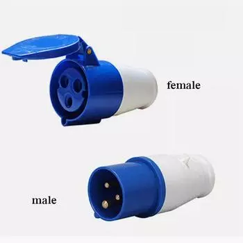 Сетевая вилка, адаптер для розетки на месте, 240 В, 16 А, дом на колесах, кемпер-фургон male