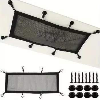 Сетевой карман на 8 отверстий, сетка для укладки кабелей под столом, сетчатый органайзер для укладки шнуров под столом, гибкие укрытия для проводов чёрный