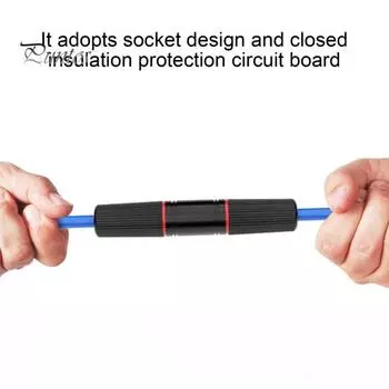 Сетевой разъем, позолоченный Plug Play, водонепроницаемый адаптер RJ45 для разветвителя локальной сети RJ45 для улицы чёрный