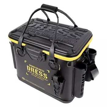 Сетка Buckan для рыбалки 34 л, держатель удочки EVA, многофункциональный чехол для рыболовных снастей, водонепроницаемый контейнер для хранения, сумка для снастей [ПЛАТЬЕ] черный/оранжевый (с