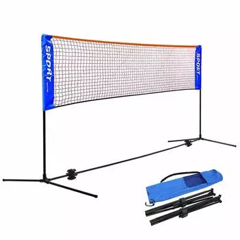 Сетка для бадминтона и тенниса, переносная, удобная в хранении, регулируемая по высоте, может использоваться детьми. Сетка, сетка, для тренировок, складная, сборная, серебряный