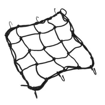 Сетка для багажа из прочного нейлона с крючками для шоссейных горных велосипедов, мотоциклов чёрный