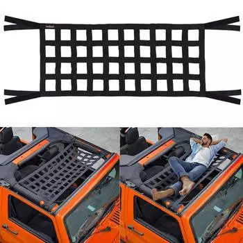 Сетка для багажника на крышу автомобиля Гамак для хранения на открытом воздухе Практичный чехол для отдыха Органайзер CN
