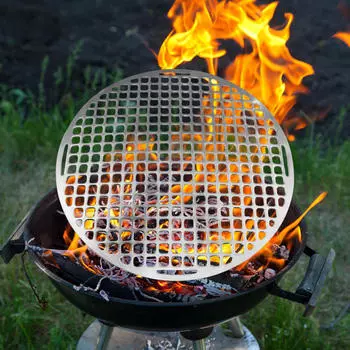 Сетка для барбекю, гриль для барбекю, легкая, многофункциональная, из нержавеющей стали для пикника и дома 29.5cm