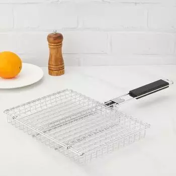 Сетка для барбекю из нержавеющей стали, антипригарная корзина для гриля, коврик для гриля, мясо, овощи, стейк, пикник, вечеринка, барбекю, инструмент