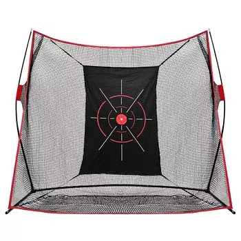 Сетка для гольфа GolfStyle, складная, переносная, для улицы, для помещений, легко устанавливается, большая, широкая, переносная, ударная, тренировочная сетка для дома, сада, гаража x 2,4 чёрный