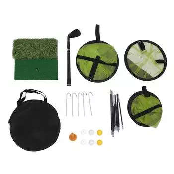 Сетка для гольфа, сетка из полиэстера, регулируемый коврик для мячей, сетка для гольфа для отработки ударов по мишеням для взрослых K