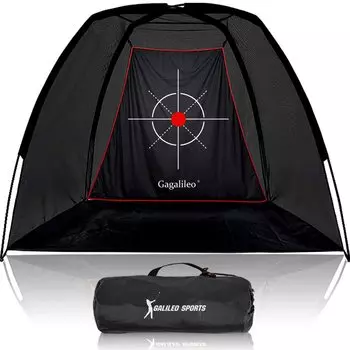 Сетка для гольфа, тренировочная сетка для гольфа, сетка для крепления с сумкой для хранения, простая установка, черная, 2,4 м x 1,8 м x 1,5 м, для использования в помещении и на открытом воздухе чёрный