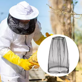 Сетка для головы, сетка для лица и шеи, подходит для всех типов головных уборов, высокая видимость, защита, вентиляция чёрный