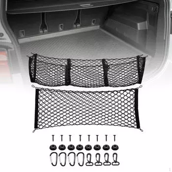 Сетка для хранения багажа автомобиля Простые износостойкие аксессуары Простота использования багажника 90x40cm