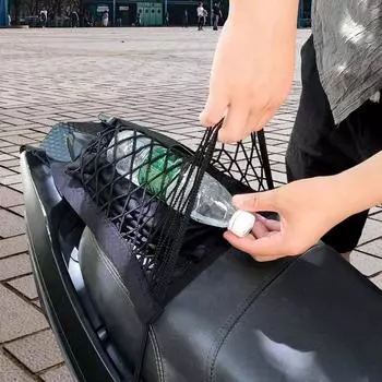 Сетка для хранения мотоцикла, двухслойная сетка для перевозки шляп, многофункциональная сетка для перевозки шляп, высокоэластичный органайзер для расширения банджи чёрный