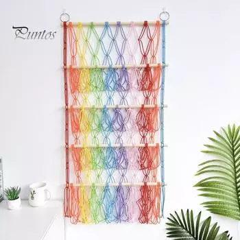 Сетка для игрушек-гамаков, настенный органайзер, большая вместимость, простая установка, дисплей, сетка для хранения плюшевых игрушек разноцветный