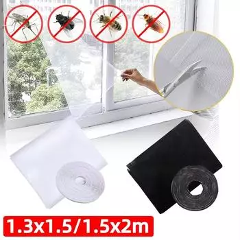 Сетка для окон от комаров Hot Fly, сетка от насекомых, сетка для защиты от насекомых в помещении, легко крепится с помощью клейкой ленты, домашний текстиль