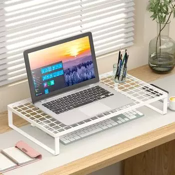 Сетка для повышения высоты компьютера, охлаждающий экран, базовый кронштейн, сетка для ноутбука, охлаждающая стойка для планшета 34x27x7.5cm белый