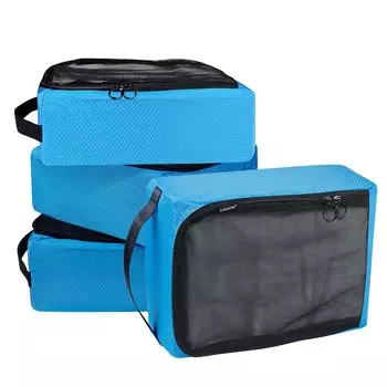 Сетка для путешествий, 4 шт., удобная для упаковки, сетка для путешествий, компрессионный гаджет, сортировка, хранение, дорожные товары, синий мешочек, мешочек, набор, товары,