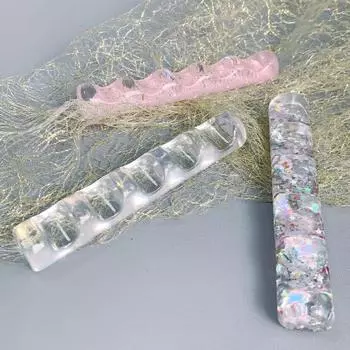 Сетка для ручек для ногтей, гладкая, не выцветающая поверхность, небьющийся держатель, прозрачная, 5 прозрачных кисточек для ногтей, полка