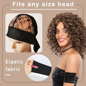 Сетка для волос, черная французская сетка с застежкой-лентой, эластичная отделка из ледяного шелка, ажурная вышивка, кружевной цветок, сетка для фиксации парика чёрный